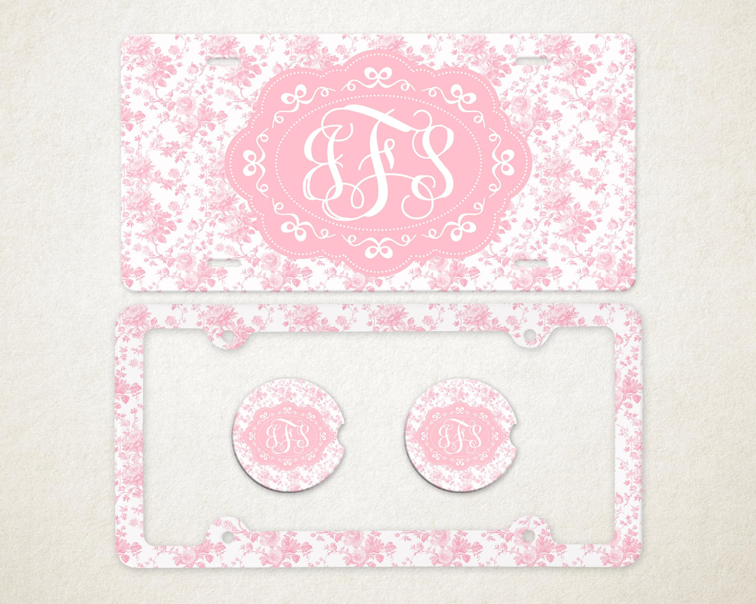 Front License Plates, License Plate Frames, and Car Coasters