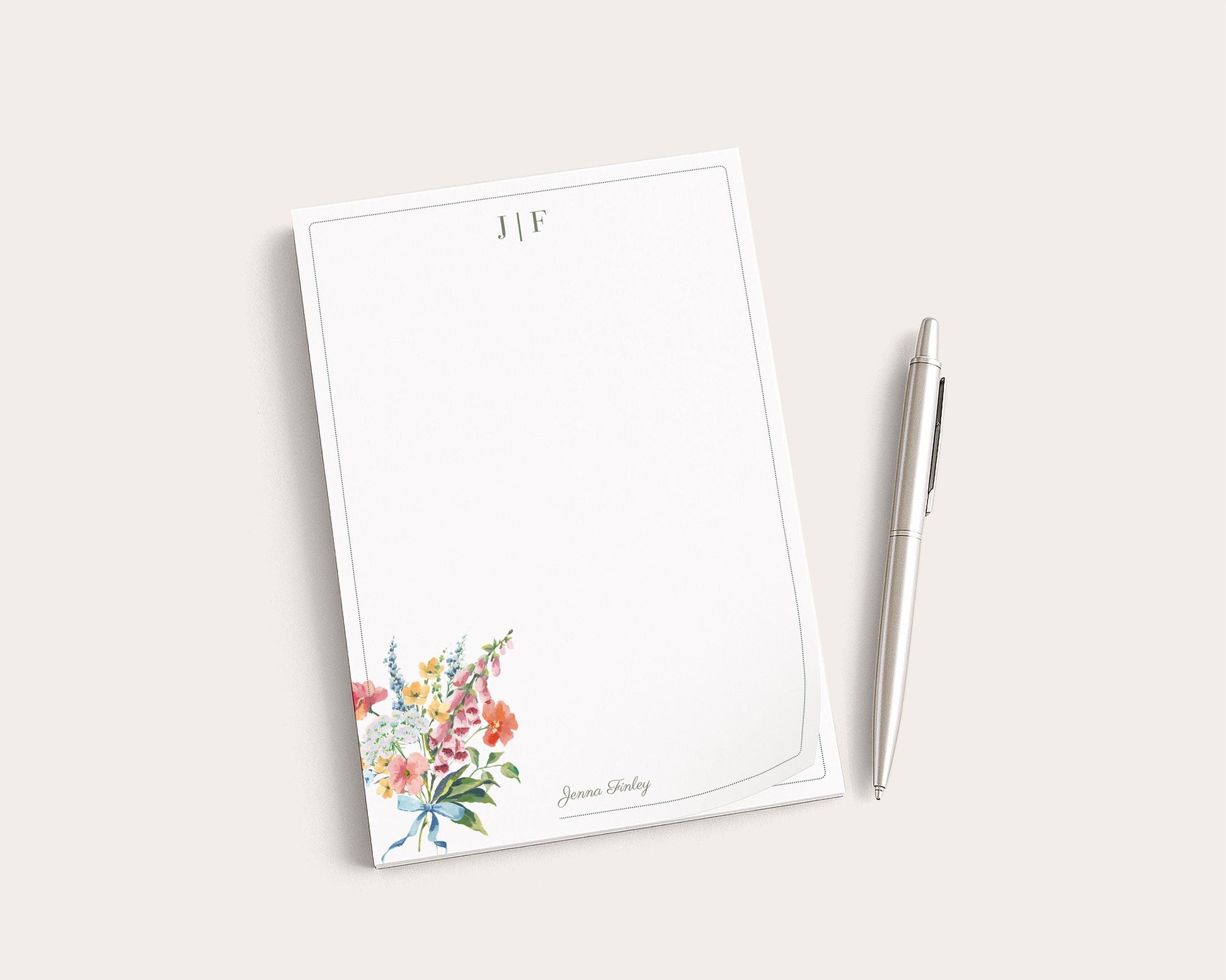Personalized Floral Notepad | Vibrant Flowers | Mother's Day Gift Idea