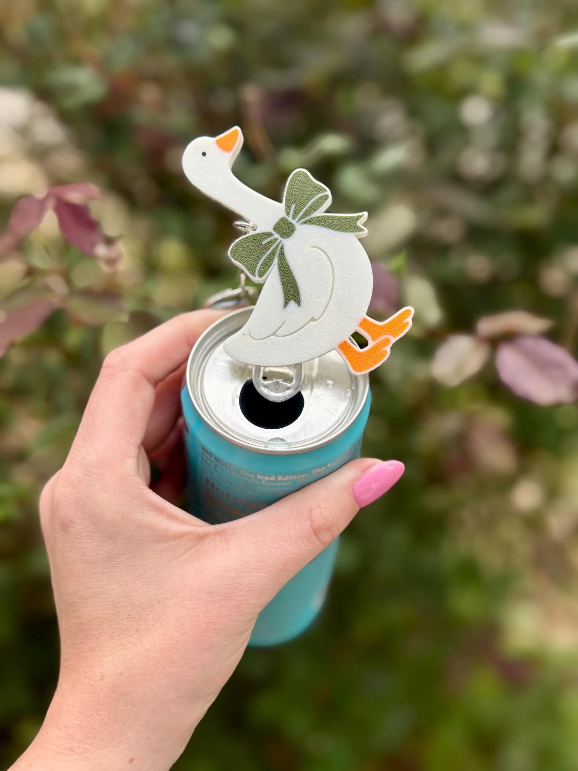 Soda Can Tab Opener 3D Printer File | Vintage Goose with Bow | STL 3MF | Commercial Use | Nail Saver Keychain
