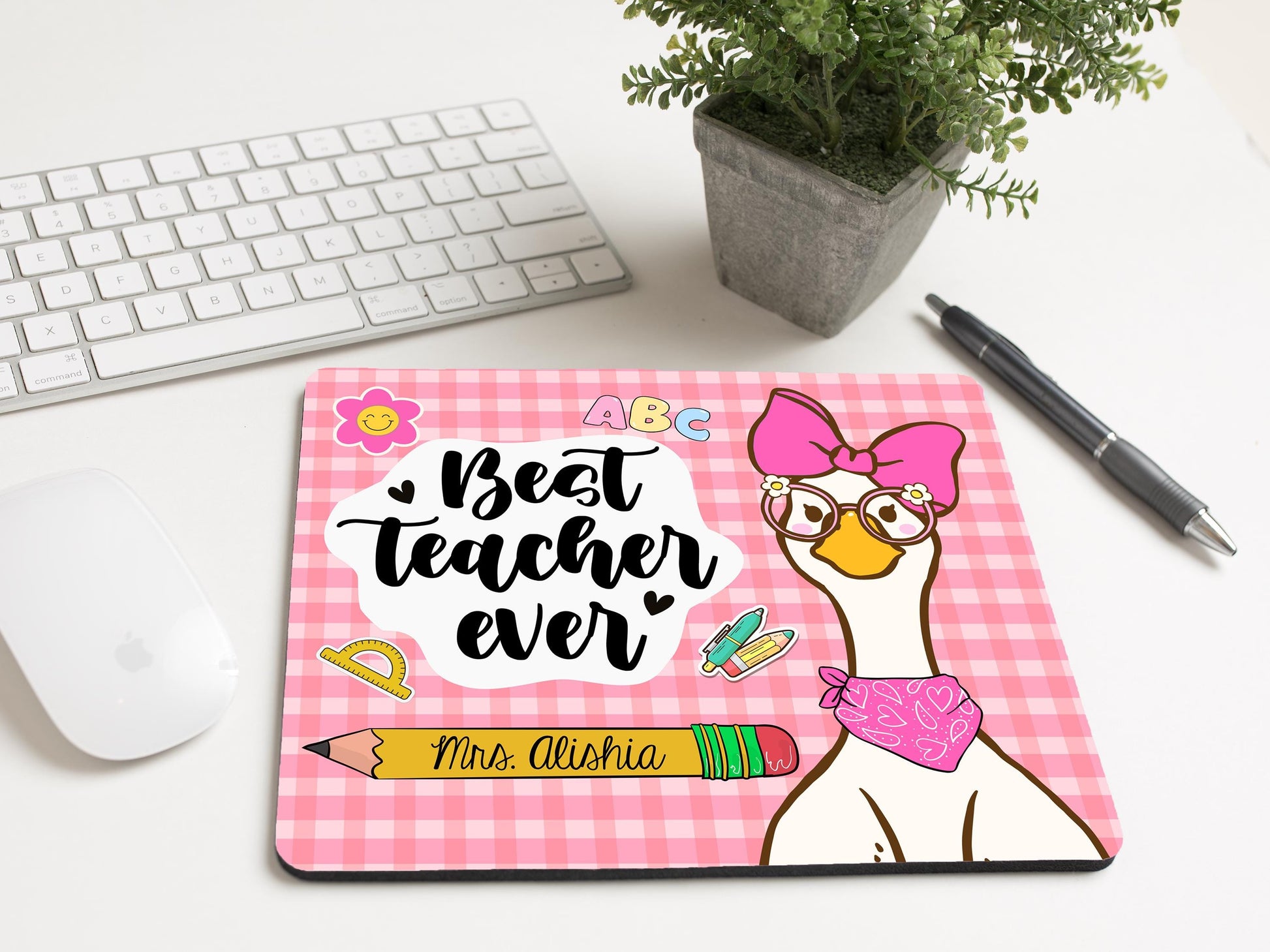 Personalized Teacher Mousepad | Teacher Appreciation Gift | Teacher Desk Accessories