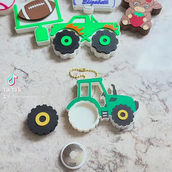 AirTag Holder Keychain | Tractor | STL 3MF